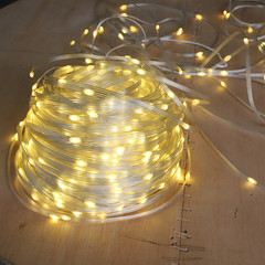 USB八功能皮線燈串 電池盒帶遙控LED低壓防水聖誕燈串100LED銅線