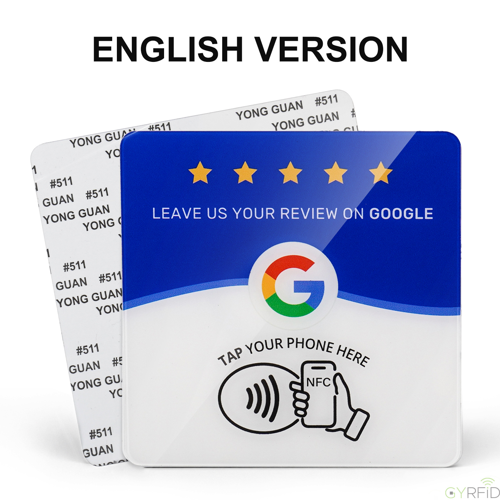 Tabla acrílica NFC tarjeta de comentarios Google NTAG215 chip NFC tarjeta de comidas teléfono móvil toque salto image 14