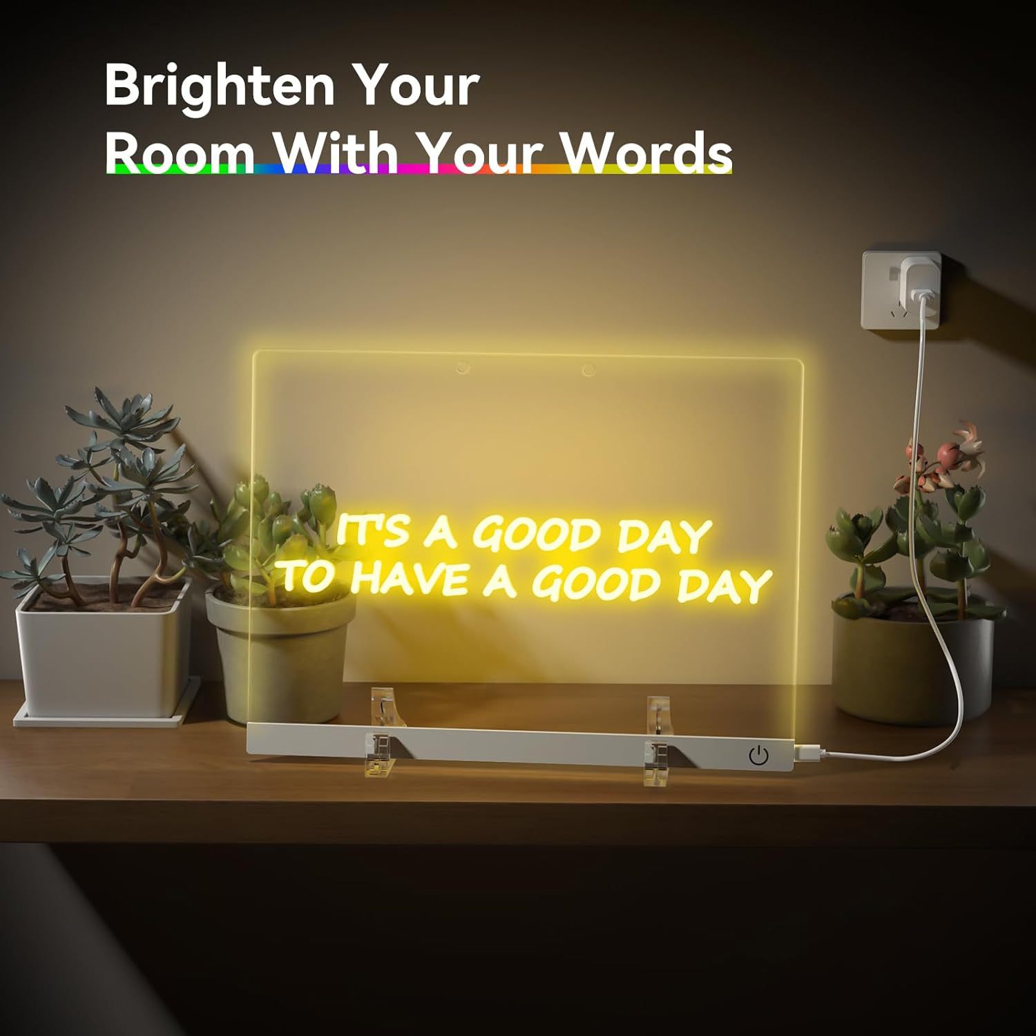7-Color Touch Glowing Message Board Anti-Scratch DIY Handwriting Colorful Painting LED Acrylic Writing Board Night Light