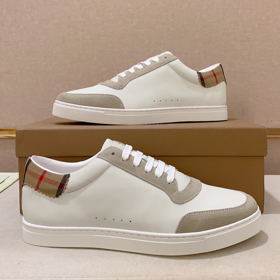 Coolqi Men's European Style Sneakers Trendy British Genuine Leather Breathable Cowhide Dad Shoes g