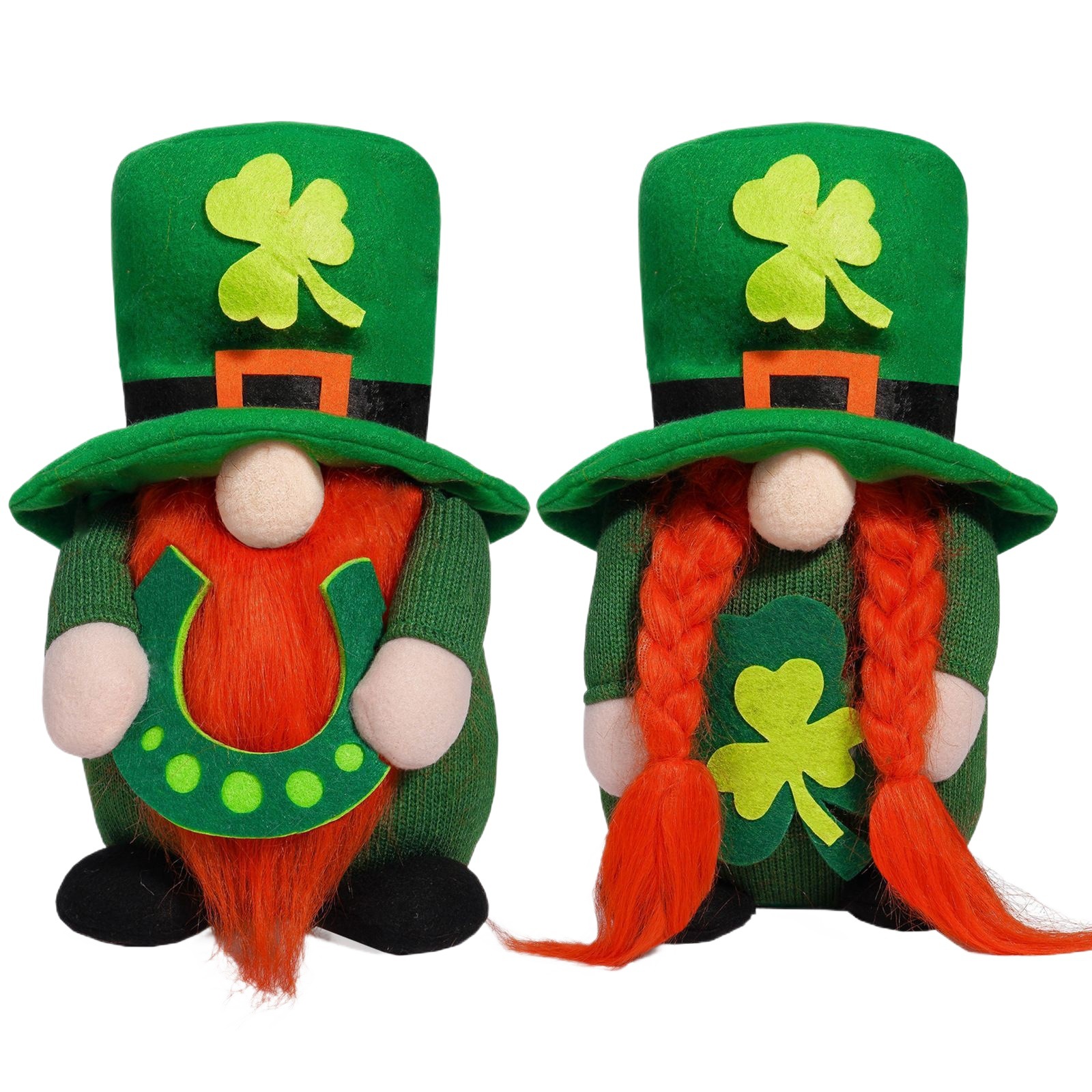 Muñecas irlandesas transfronterizas del día de San Patricio muñecas de hojas verdes Rudolph ornamentos regalos navideños