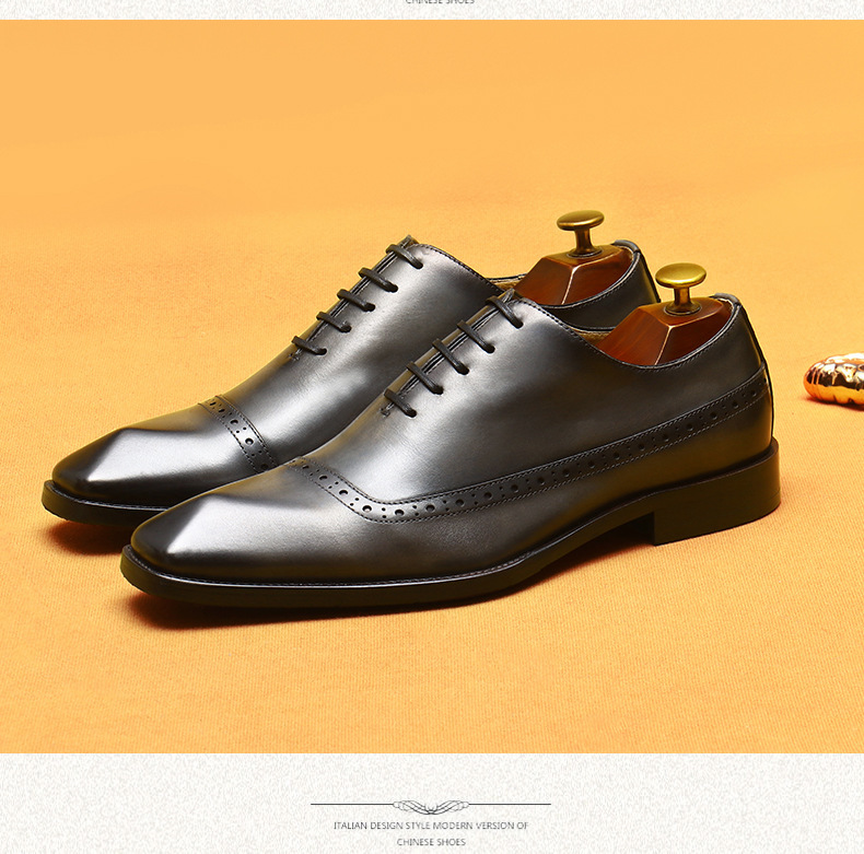 Cross-border E-Commerce Foreign Trade Leather Shoes men's Leather British Brock Carved Business Dress Oxford Shoes men shoe_vogvips.com