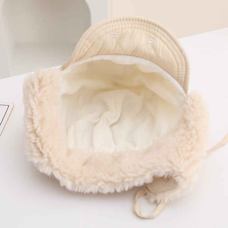 Sombrero de bebé de invierno para viajar al aire libre para niños y niñas y niñas con sombrero de lana caliente Lei Feng moda dos sombreros de lengua de pato para niños