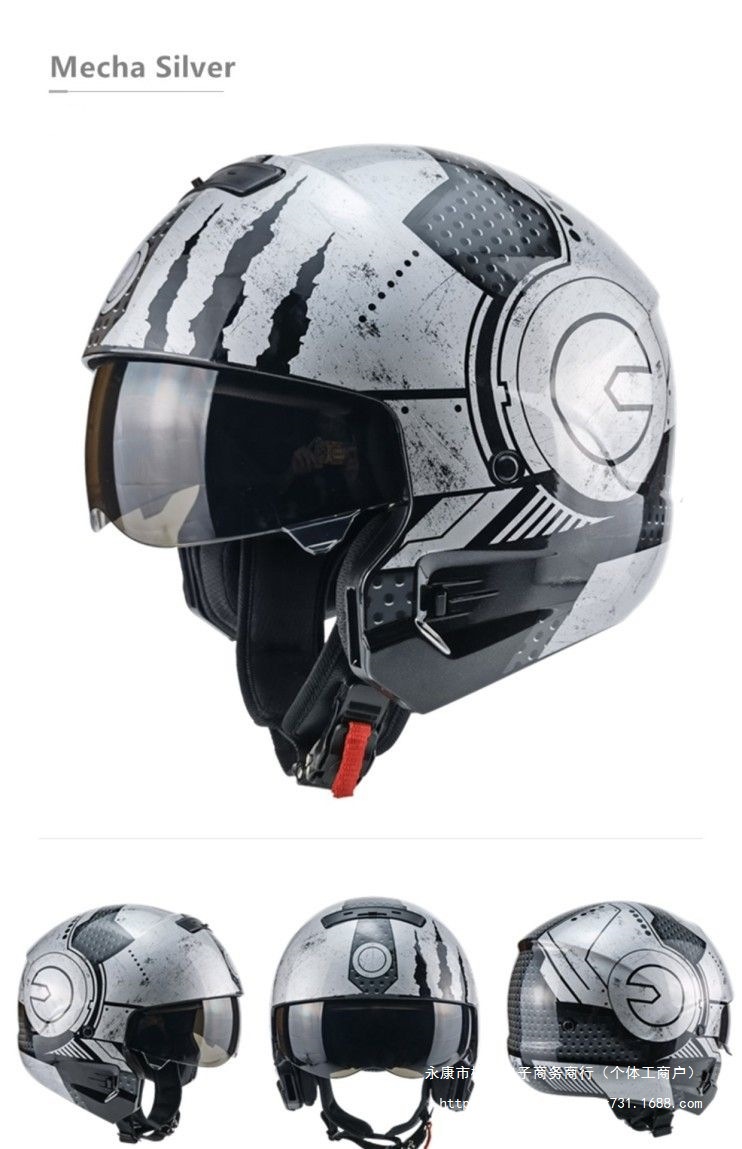 Motorcycle Half Helmet Cruiser Retro Helmet