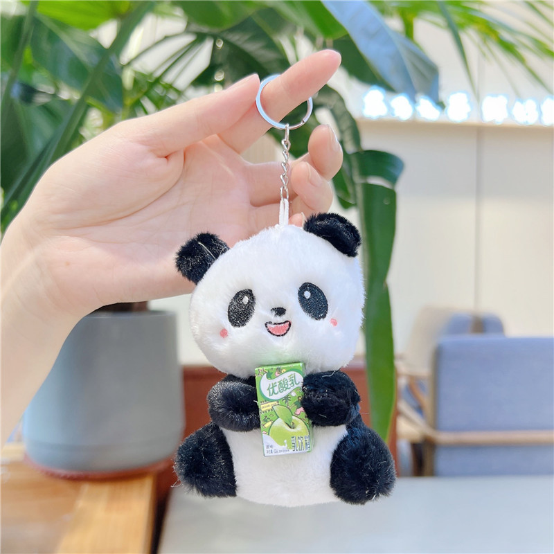 卡通毛绒玩具可爱大熊猫小挂件娃娃批发动物公仔钥匙扣娃娃机玩偶