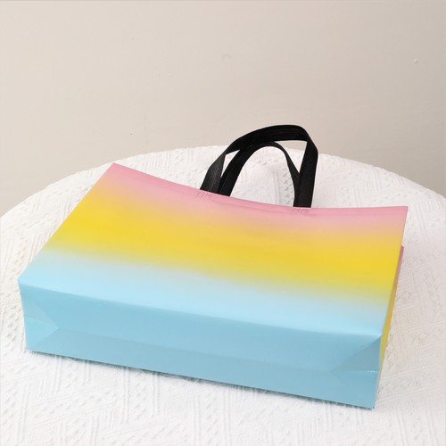 Laser coated clothing gift packaging bags, multi-color non-woven bags, advertising shopping handbags with logo printing