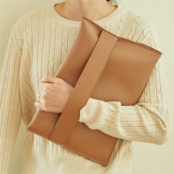 Leather factory leather 15-inch laptop bag portable leather large briefcase PU conference information bag