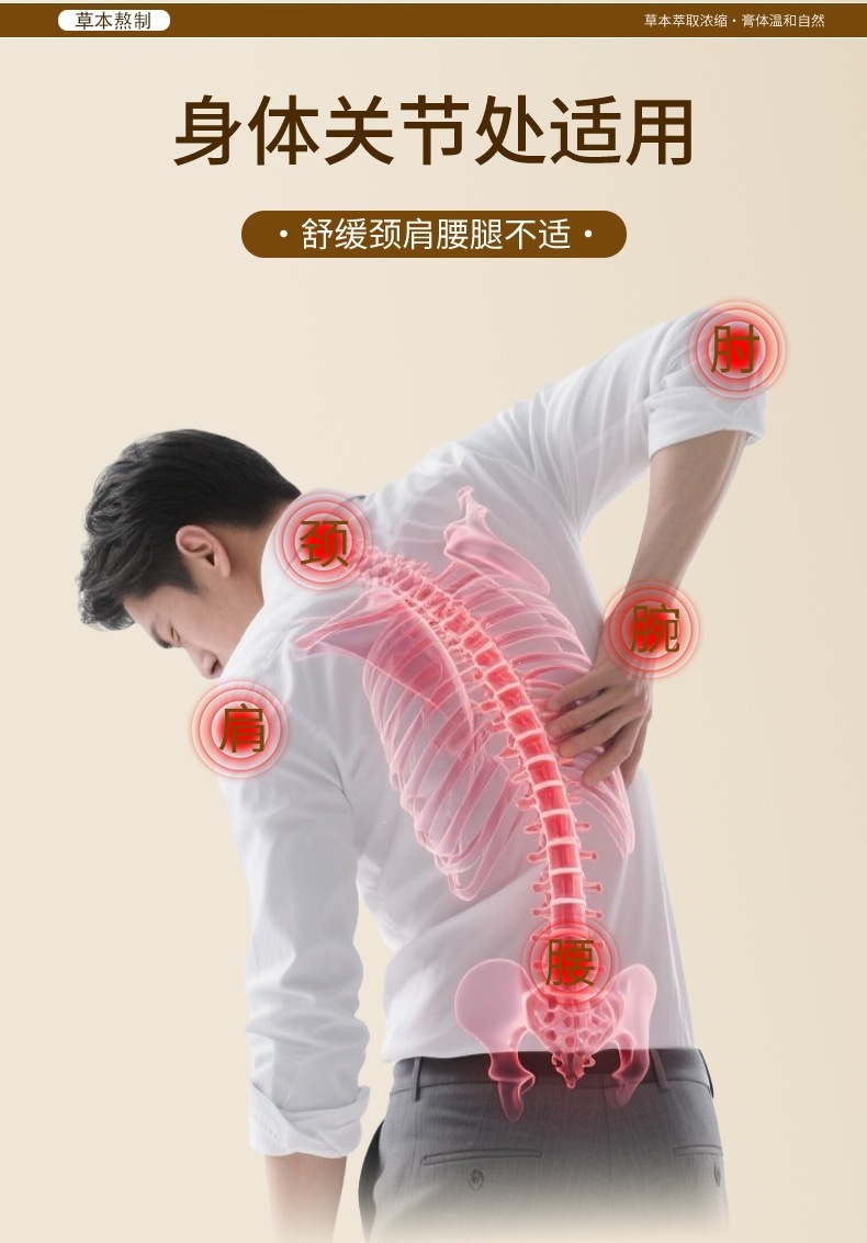 Moxa Wormwood Joint Patch Ai Cao Topical Herbal Plaster for Neck Shoulder Back and Legs specifications