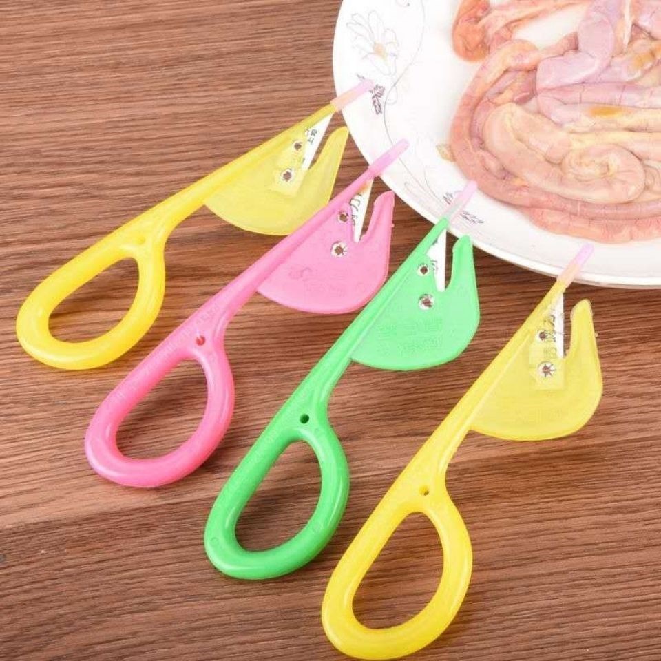 Cuchillo de salchicha de pato engrosado cuchillo de salchicha de pollo salchicha de ganso aves de corral abridor de salchicha split herramienta de vaso de salchicha tijeras de salchicha
