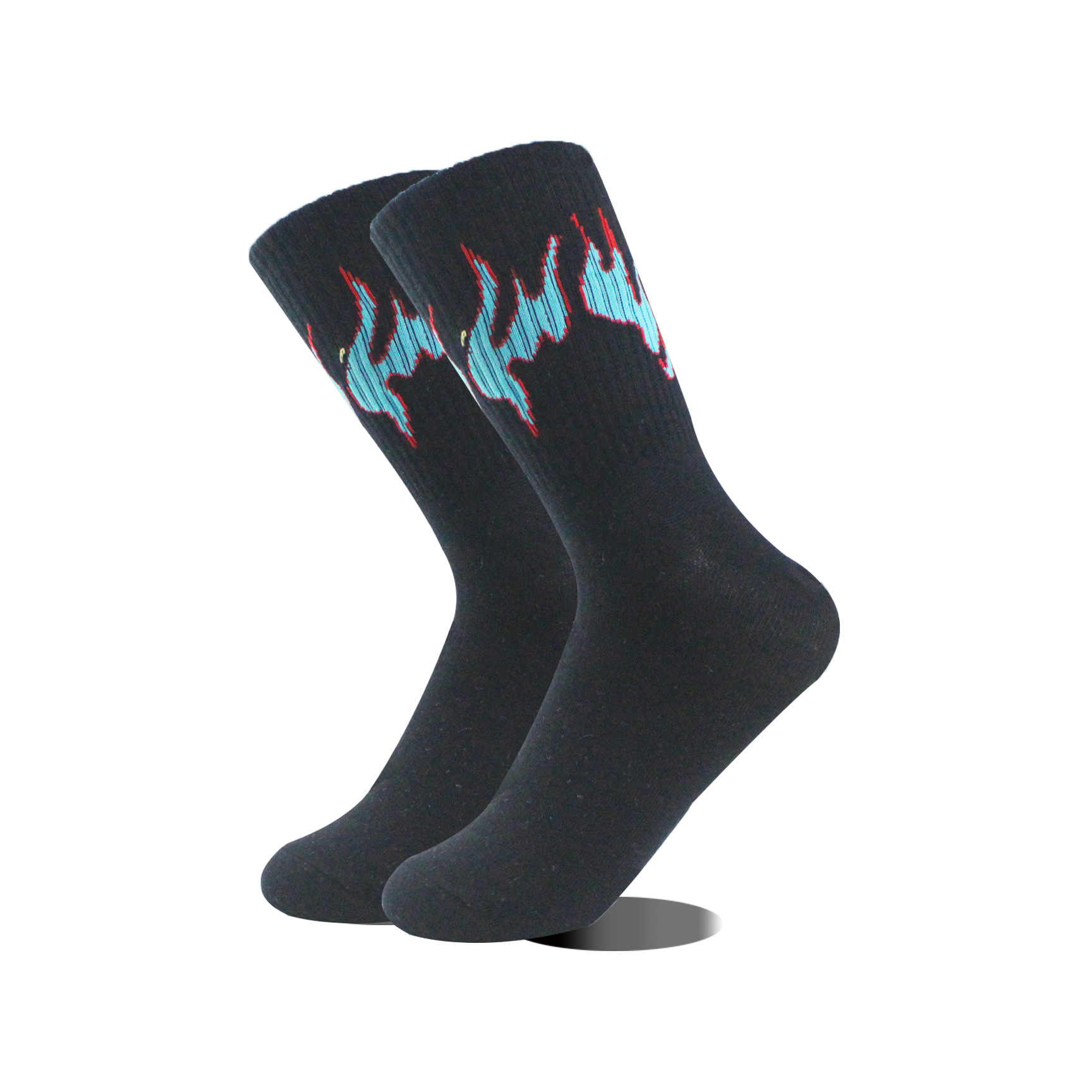 Unisexe Style Simple Flamme Coton Crew Socks Une Paire display picture 10