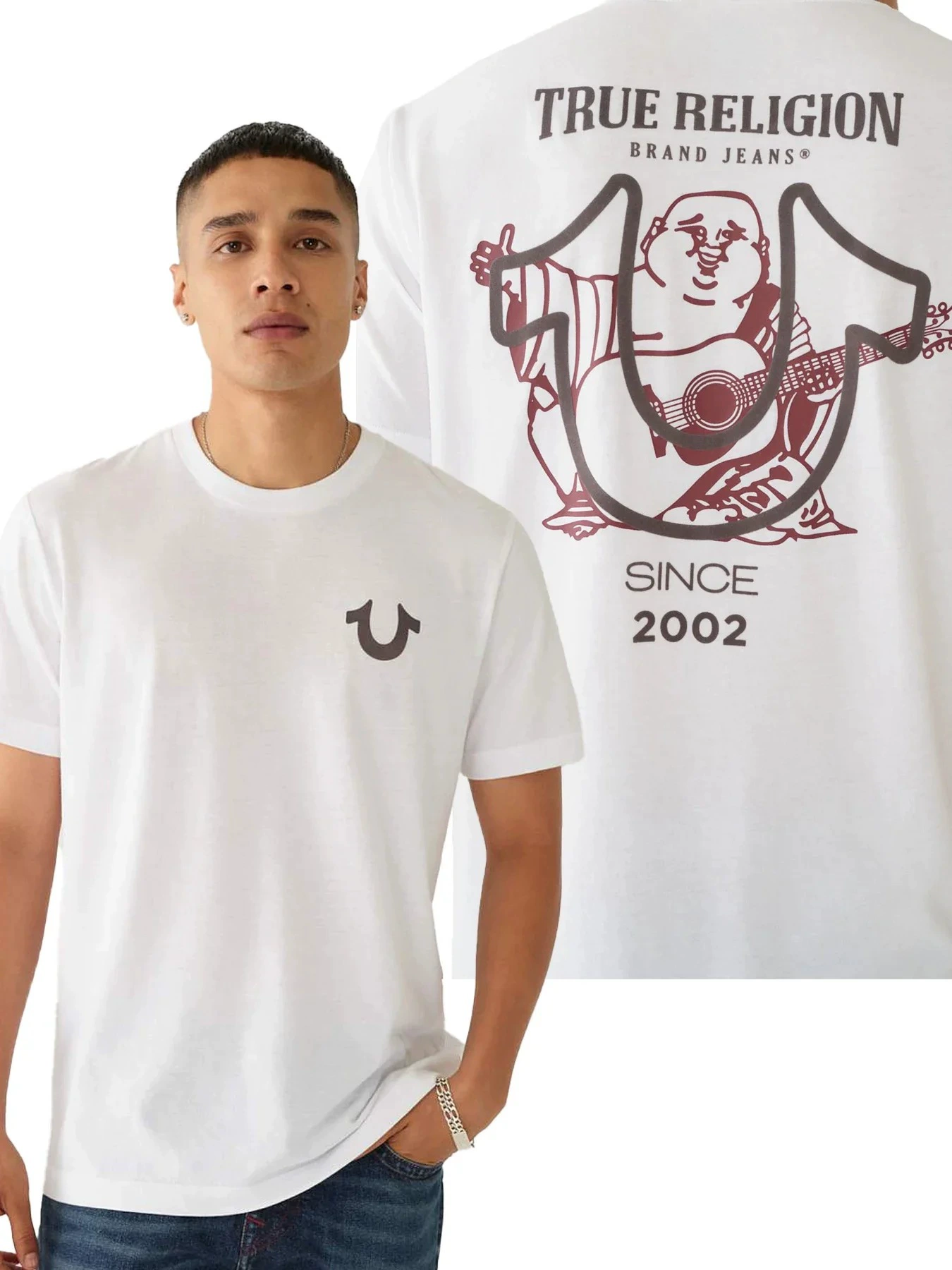 Футболка True Religion женская, короткие рукава, мужская винтажная повседневная