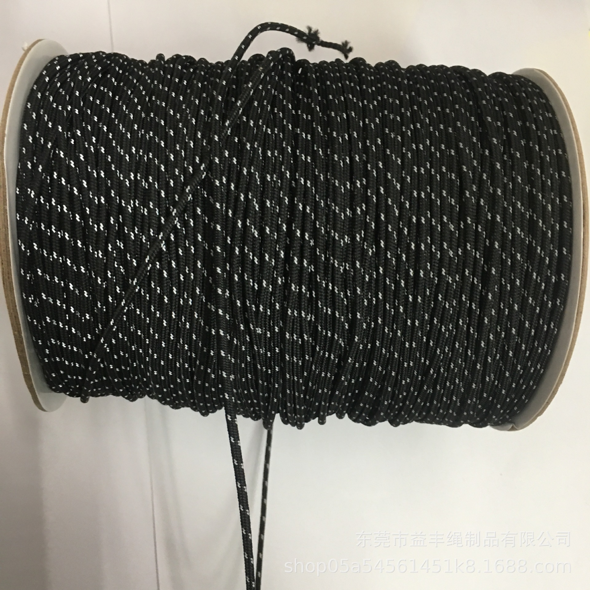 黑白吊牌间色绳间色包芯绳跳点鞋带跳点绳子跳点包芯绳拉头绳