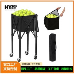 便携式铁管网球捡球车 棒球垒球车移动推车捡球筐网球车铁管球车