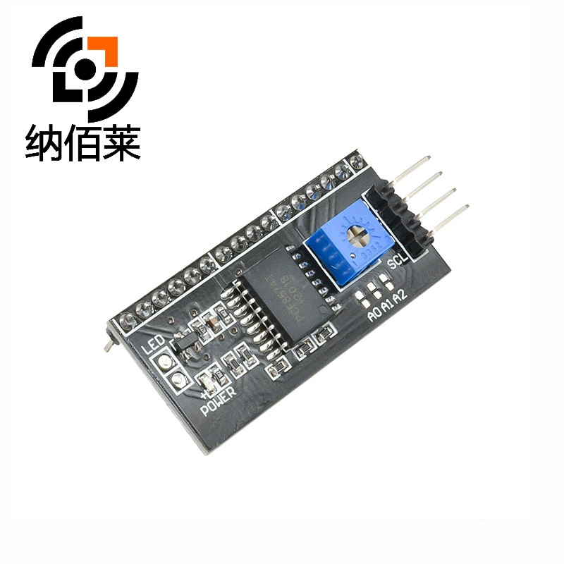 Плата-переходник для LCD1602 с интерфейсом IIC/I2C, библиотека функций, версия для LCD2004, плата расширения PCF8574