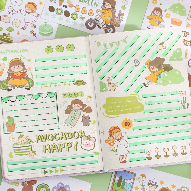 Наклейки Fuyou Sticker Book Youyou Qingri Collection Series Мультяшная забавная рукописная декоративная материал наклейки 50 штук в 2 стилях