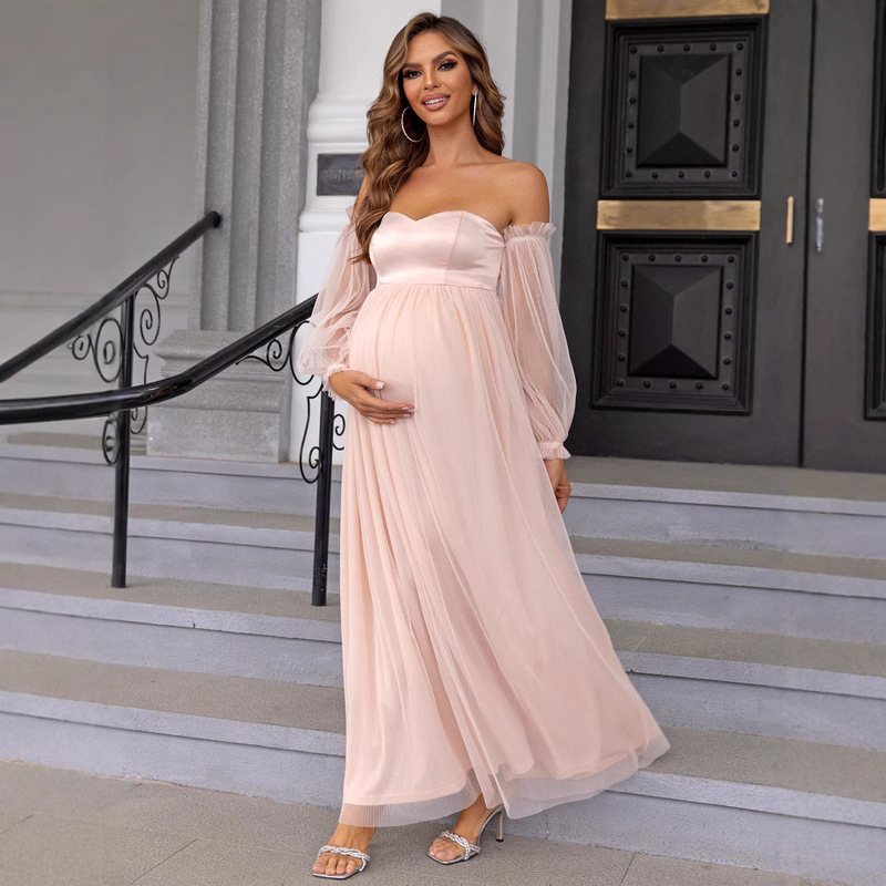 Tube Top Lace Maternity Dress Tube Top Lace Maternity Dress