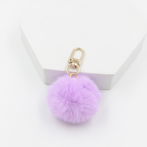 4cm毛球钥匙扣挂件毛绒创意包包手机壳挂饰耳机盒配饰