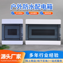 廠家直銷掛鎖防水配電箱防水漏保盒戶外空氣開關盒明裝強電箱