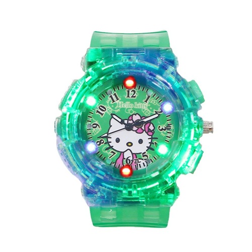 A drop shipping children's toy light-up watch, Kiki Cat, Frozen, Sofia, colorful flashing light wristwatch 