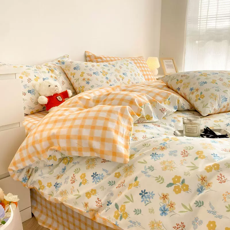 纯棉四件套厂家销售小清新床上用品三件套床笠四件套用品礼品批发