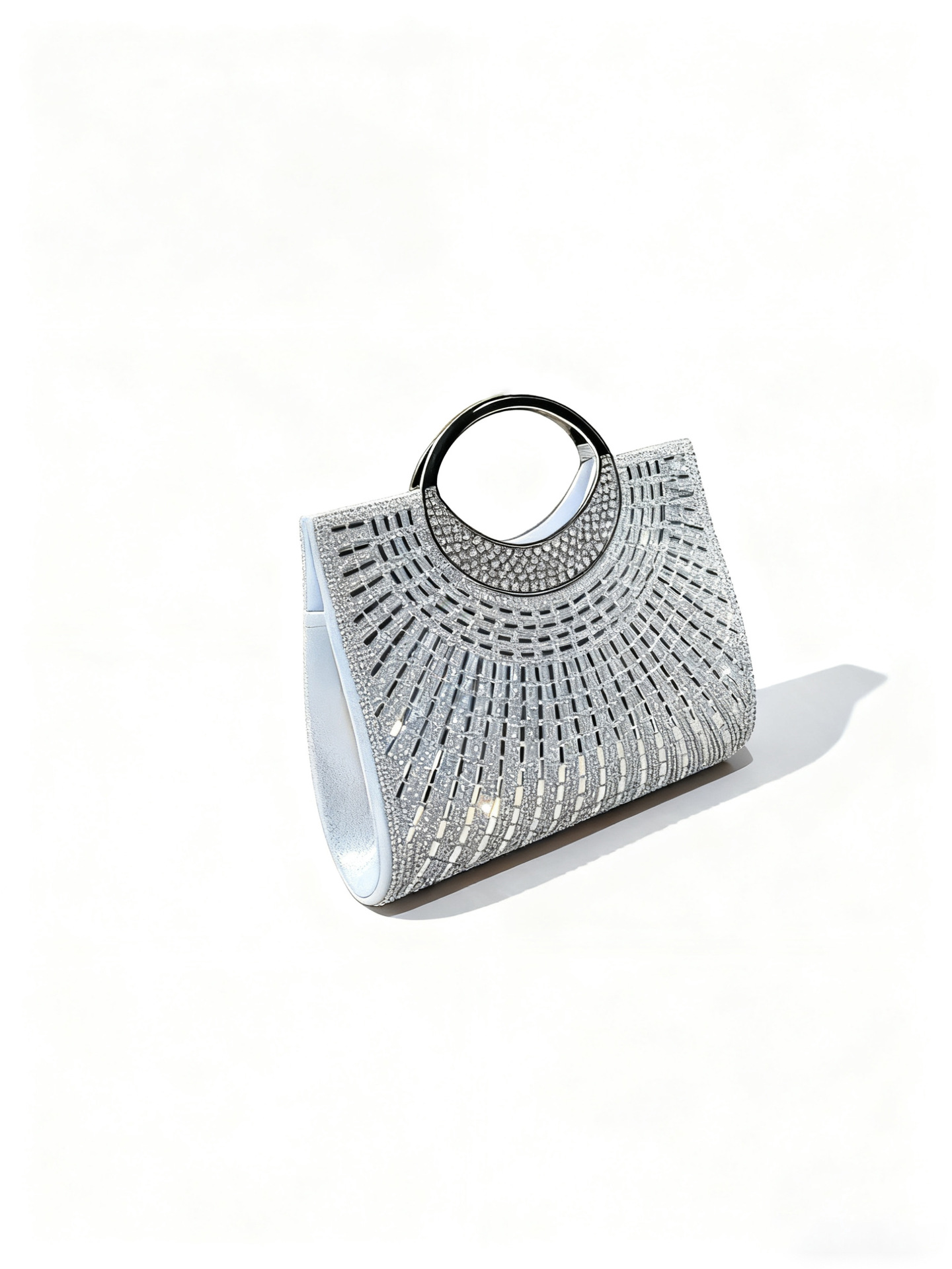 Bolsa de cena de lujo ligera transfronteriza de dama de alto nivel, anillo brillante con diamantes, bolsas de mano, bolsas de noche de boda de moda
