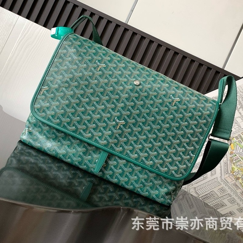 ゴヤール ゴヤール クロスボディ メンズバッグ カペティエン ドッグトゥース オールドフラワー ショルダー メッセンジャーバッグ フラップ ブリーフケース ラージ スクールバッグ|undefined