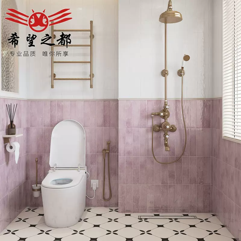 高亮釉600x1200mm冰雾蓝卫生间厨房瓷砖浴室厕所梦幻紫墙面砖