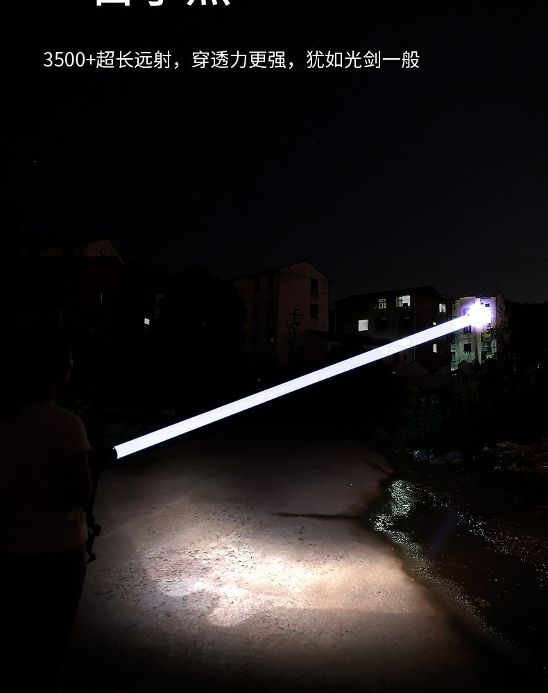 Tactical Multi-Functional Ultra-Bright Flashlight with Laser, Long-Lasting Battery Life, Portable, Long-Range, Rechargeable