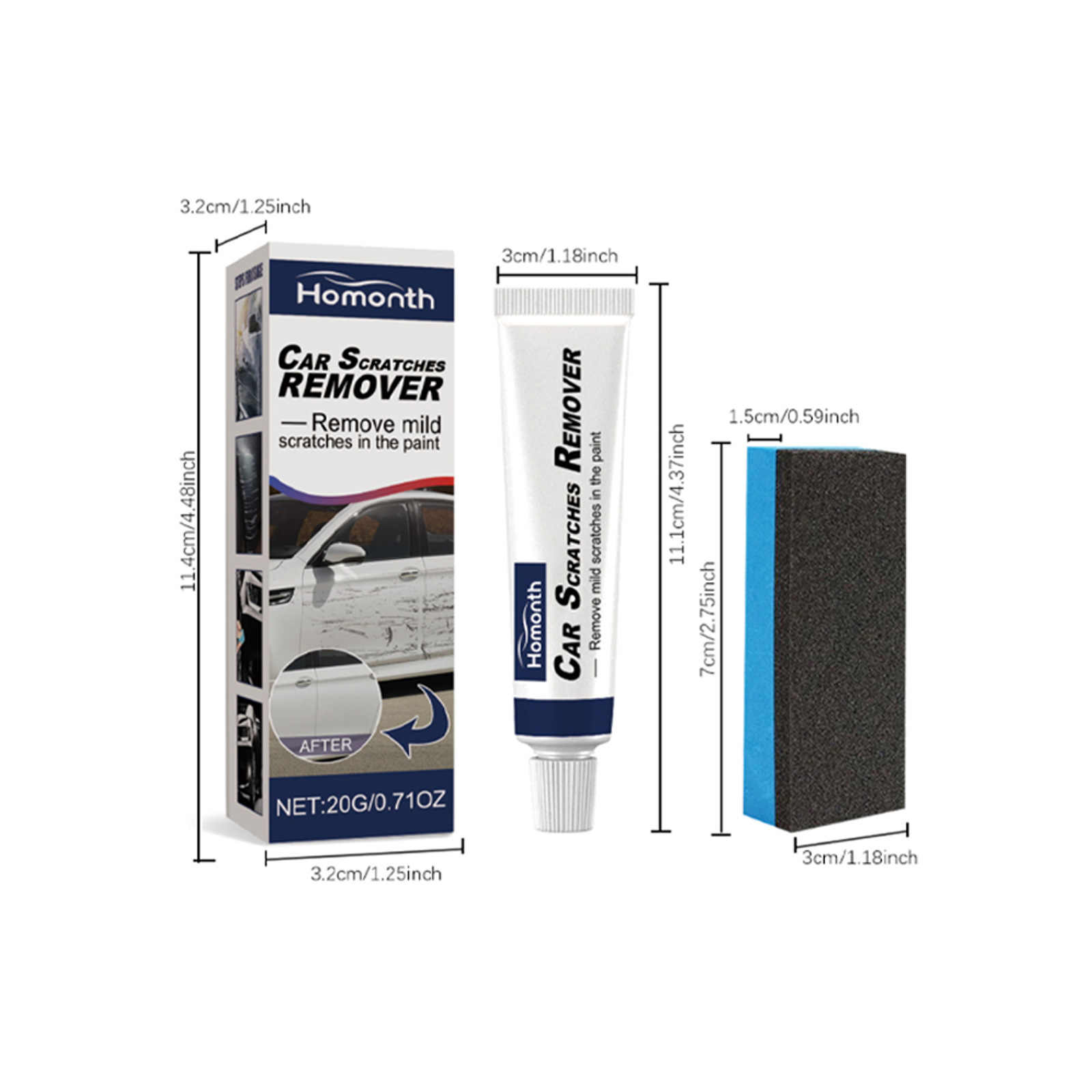 Car Scratch Care Agent, Scratch Removal Abrasive, Paint Surface Car Polishing Wax, Car Scratch and Scuff Care