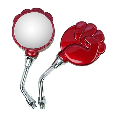 Electric Scooter Modified Reflector, Motorcycle Rearview Mirror, Scissor Hand V Gesture Reflector (Motorcycle rearview mirror) - red-10-positive-8-positive-for-free