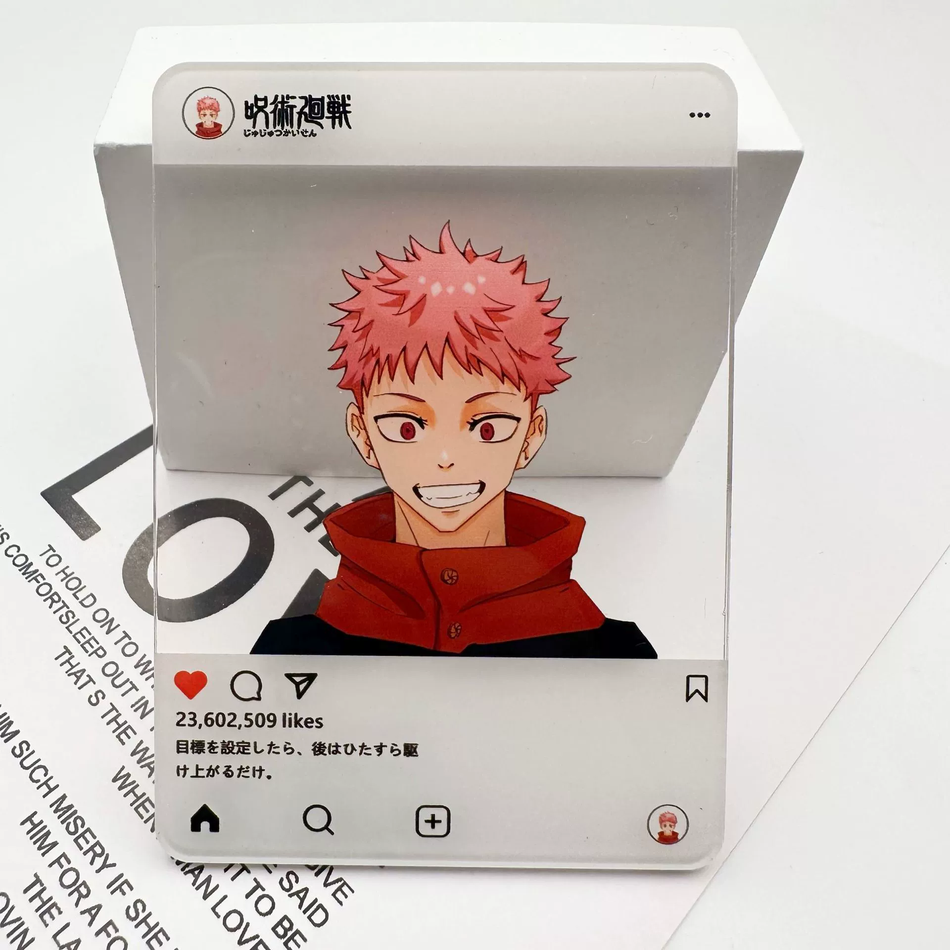 А acrylic Polaroid кадр (Polaroid) — арт по вселенной Jujutsu Kaisen, 8.8×6.3 см, легкая коллекционная вещь