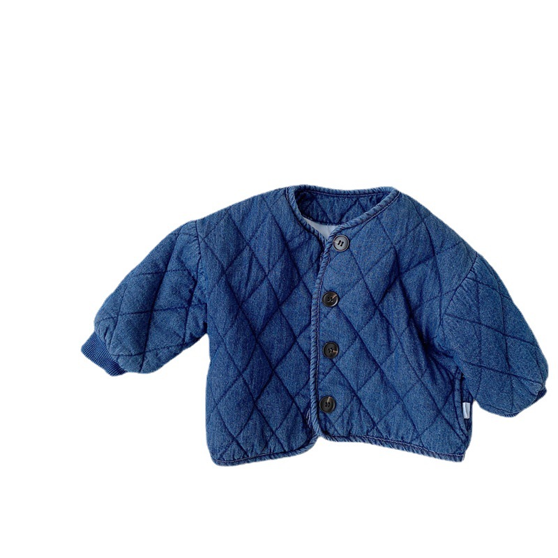 Abrigo infantil bebé otoño e invierno ropa estilo coreano ropa para niños bebé Abrigo de mezclilla para hombres y mujeres bebé engrosado abrigo otoño e invierno