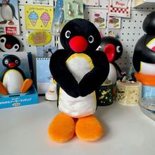 pingu跨境企鹅毛绒玩具公仔毛绒笔袋收纳卡通儿童安抚玩偶生日礼