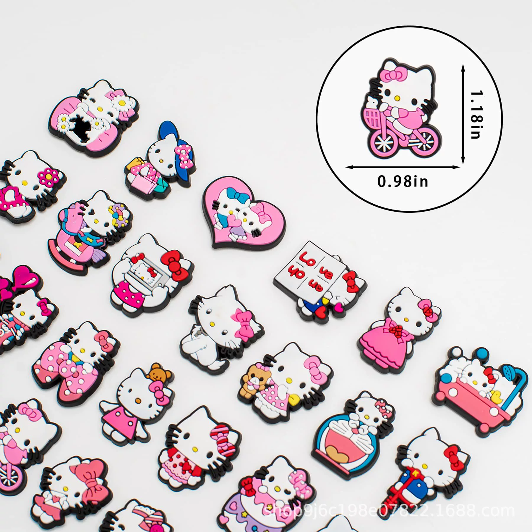 Hello Kitty, мультяшные туфли, съемная пряжка для обуви