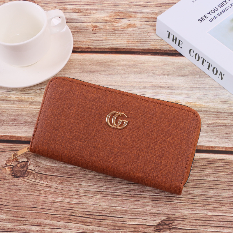 2023 nuevas mujeres de embrague moda calle tiro personalidad doble C grano fino gran capacidad diseño logo