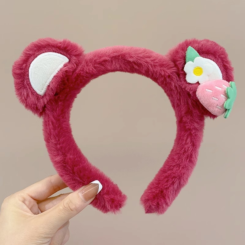 Ciervo blanco mismo estilo oso cara lavado banda de pelo máscara facial especial diadema antideslizante presión banda de pelo todo partido horquilla tocado