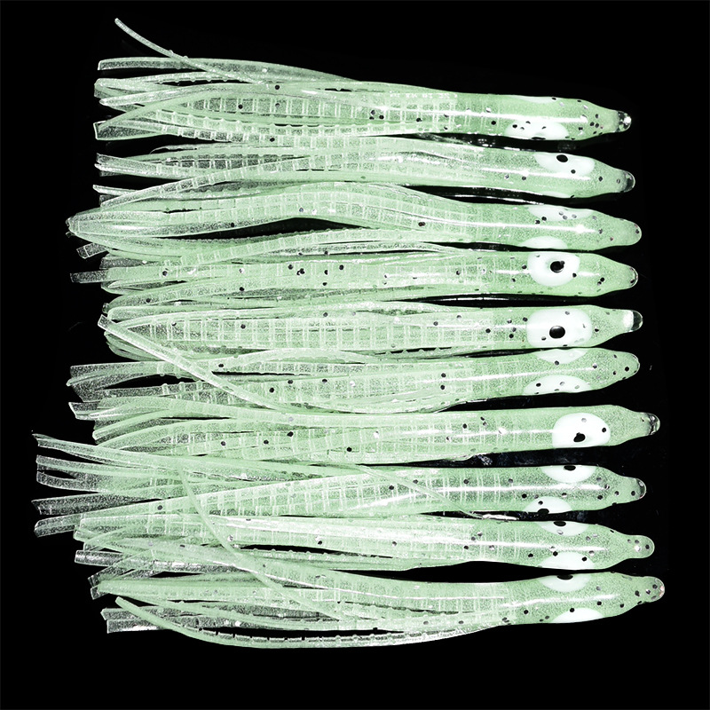 10 Pin sello luminoso cebo calamar multi-Barba cebo biónico Luya cebo de Pesca de Mar cebo suave cebo falso cebo de pesca