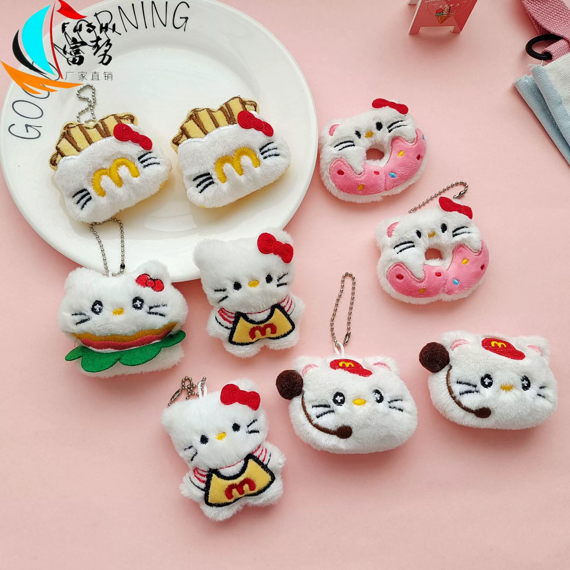 Креативный новый мультфильм hellokitty периферийные куклы подвеска пищевая форма Kt кот кукла брошь аксессуары