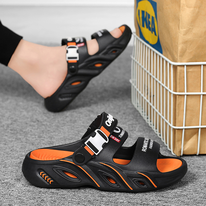 Pantuflas hombre verano 2025 nuevo estilo casual ligero suela gruesa pisando mierda