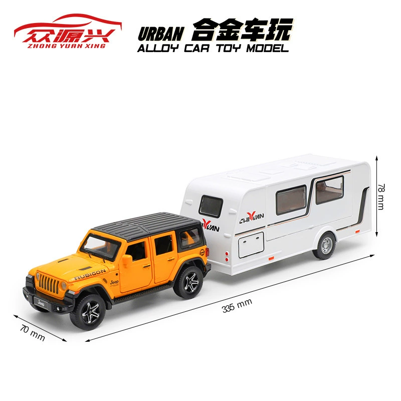 Zhongyuanxing набор металлических моделей 1:32 Jeep и RV — реалистичная копия, внедорожник для кемпинга, несколько цветов