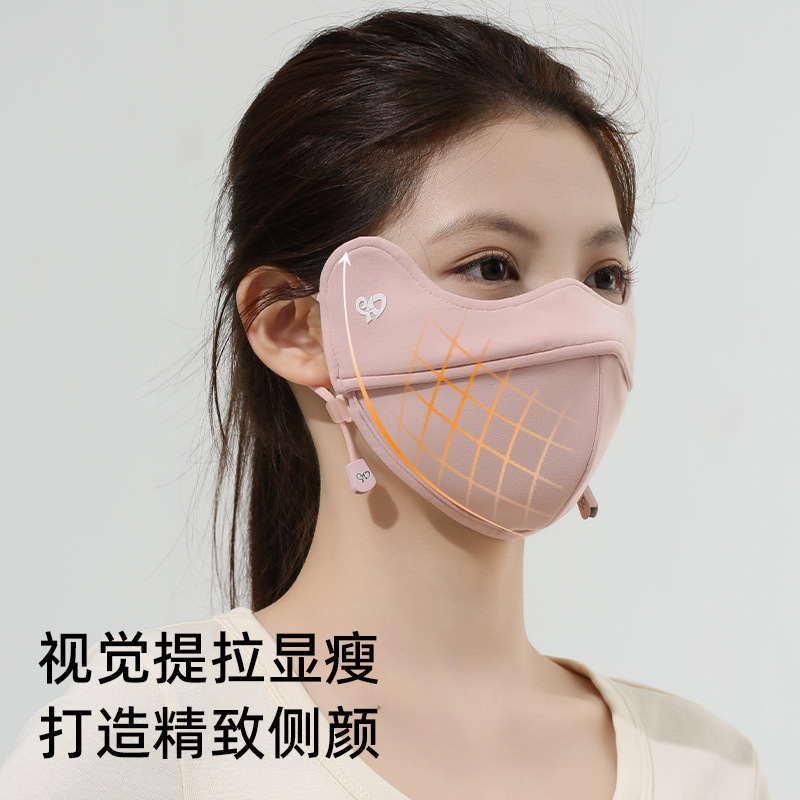 冬季新款保暖口罩女高颜值5d立体护眼角加绒透气防晒显脸小面罩|undefined