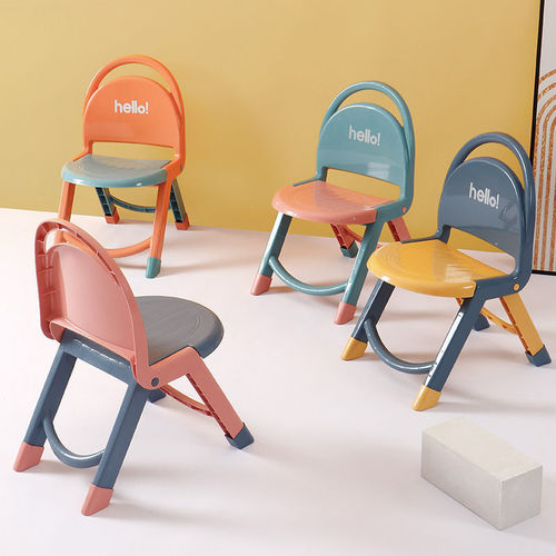 Children's chair folding thickened kindergarten back chair baby dining chair small chair bench small stool household anti-slip