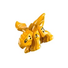 第三方黄色阿尤 异色闪电龙宝宝 幻影人仔索拉宠物幼龙积木玩具