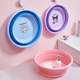 Genuine Authorized Sanrio Merlot Kulomi Big Ear Dog Portable Folding Basin Washbasin Medium Round