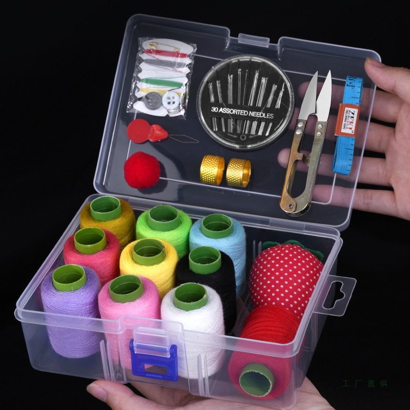 Caja de aguja doméstica de alta calidad, paquete de aguja y sutura, caja de almacenamiento de herramientas portátiles para dormitorios de estudiantes