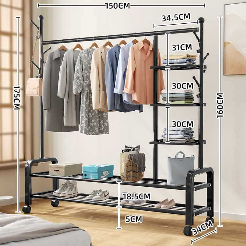 확장형 다층수납모델-150cm-블랙⚑
