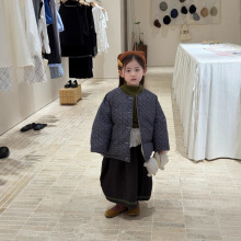 儿童新国标90绒羽绒服2025冬季新款女童韩系碎花两面穿白鸭绒外套