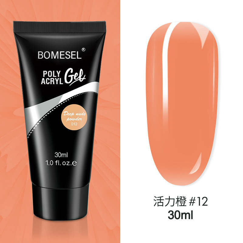 Explosión de uñas de color desnudo de cristal extensión de uñas sin papel modelo de extensión rápida 15ML 30ML