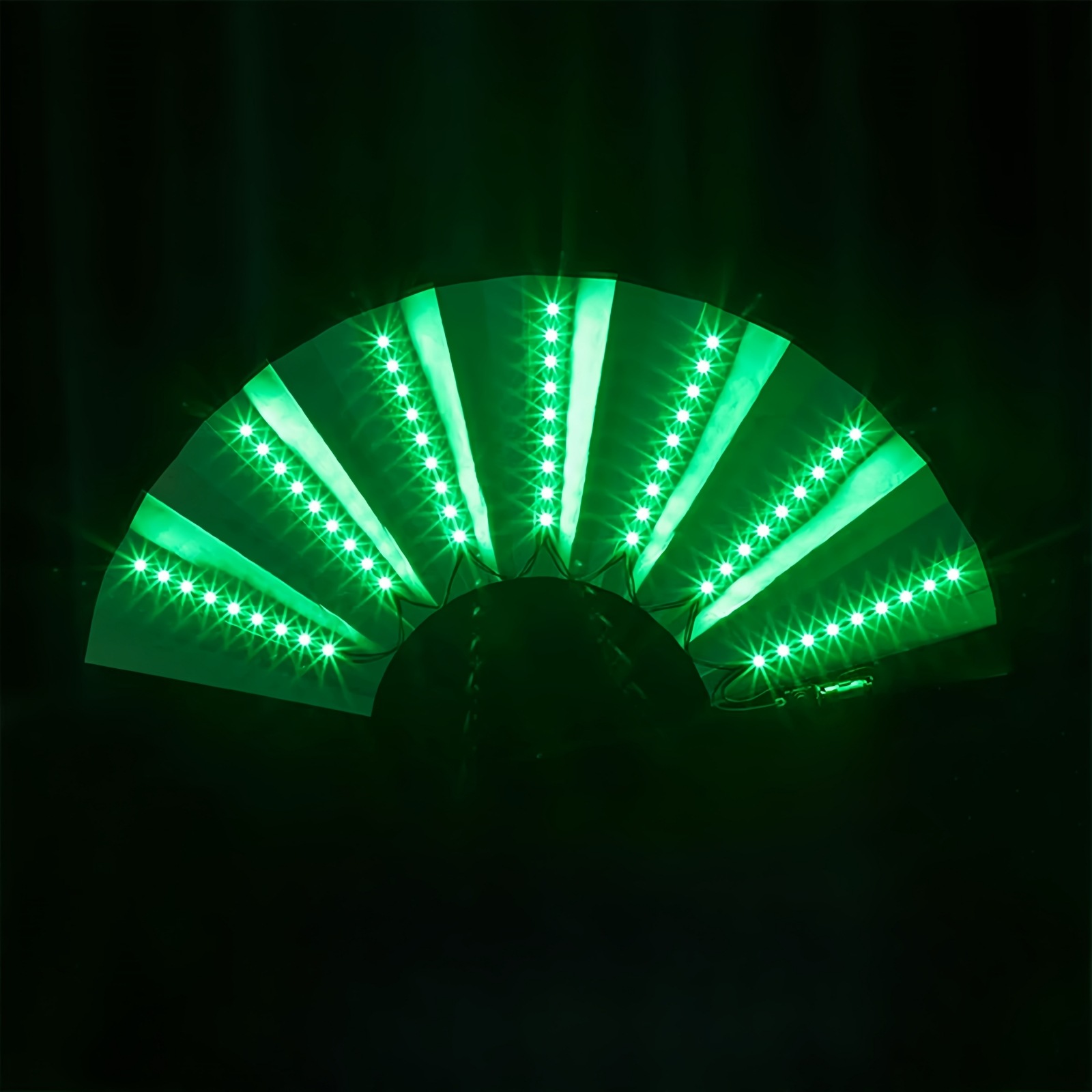 Ventilador LED para discoteca, ventilador plegable luminoso de colores, accesorios para actuaciones en bares y discotecas, deslumbrante y colorido