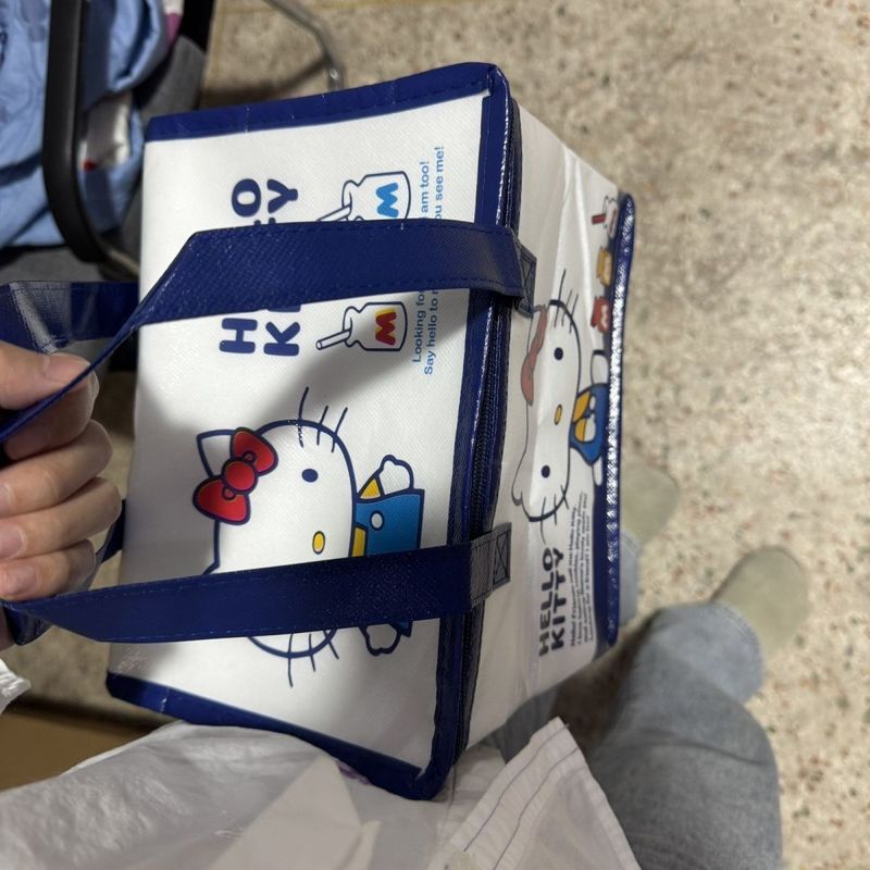 日本 KITY 猫漫画かわいいランチバッグ弁当箱バッグハンドバッグ断熱高価値学生ランチバッグ|undefined